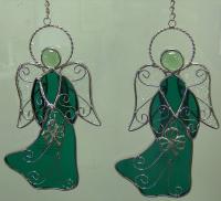 GLASS ANGELS 2 PC SET